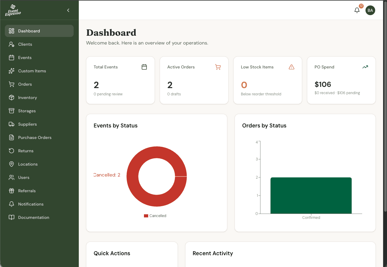 BrewTrack, built for Event Espresso